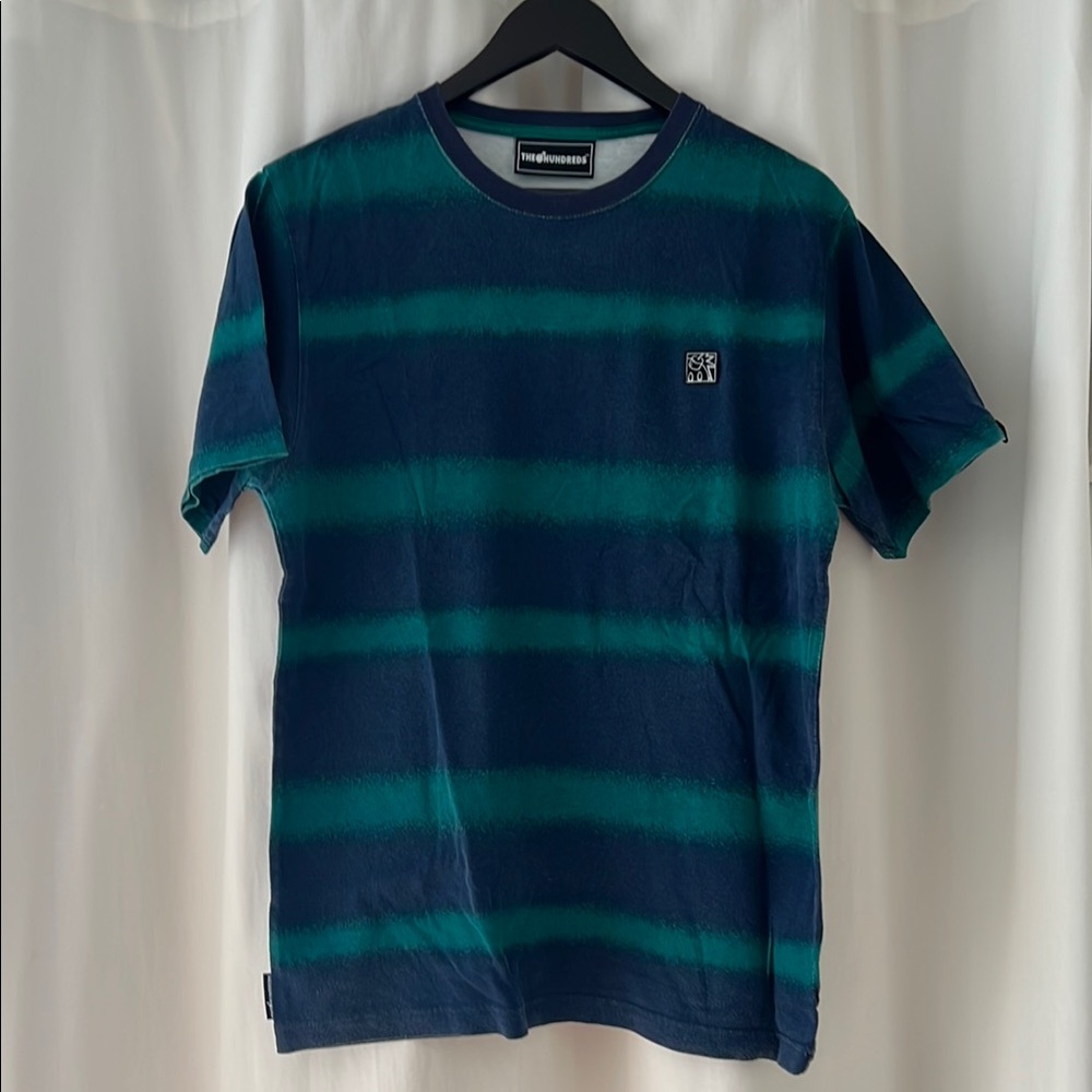 Blue and Green Striped T-Shirt